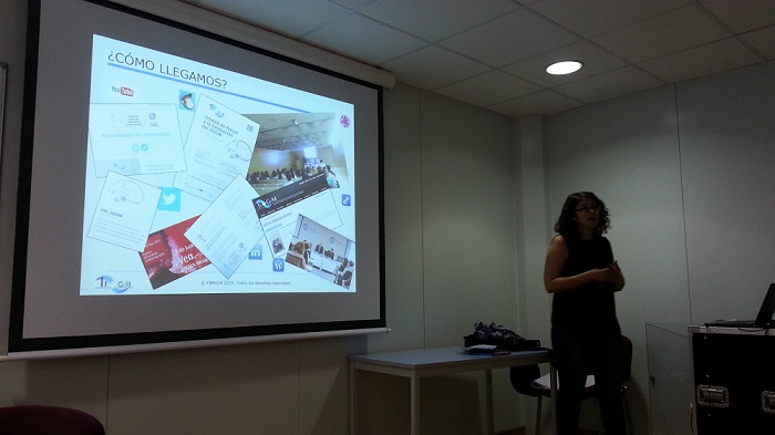 Anna Riera presentando el proceso de innovación de la UAI 2